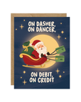 On Debit On Credit Christmas Card