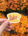 Lukes Coffee - Cozy Fall Gilmore Pop Culture Vinyl Sticker
