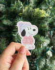 Cozy Winter Snoopy - Christmas Peanuts Vinyl Sticker