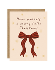 Merry Little Christmas Bow Christmas Card