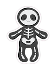 Cozy Skeleton - Spooky Vinyl Sticker