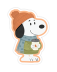 Cozy Fall Snoopy - Autumn Coffee Vinyl Sticker