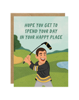 Your Happy Place Golf Card