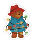 Festive Marmalade Bear - Christmas Lights Bear Vinyl Sticker