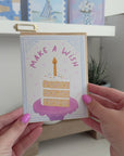 Make A Wish Birthday Cake Card