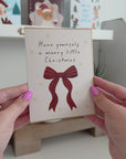 Merry Little Christmas Bow Christmas Card