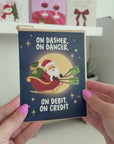 On Debit On Credit Christmas Card