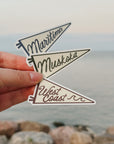 West Coast - Pennant Vinyl Sticker