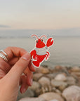 Nautical Lobster - Coastal Striped Shirt Vinyl Sticker