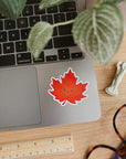 Happy Maple Leaf - Autumn Fall Canada Vinyl Sticker