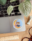 Night Reader Owl - Cozy Bookish Vinyl Sticker