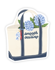 Smooth Sailing - Coastal Vinyl Tote Bag Charm Sticker