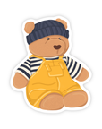 Nautical Fisherman Bear - Vinyl Sticker