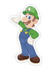 Super Retro Luigi Sticker