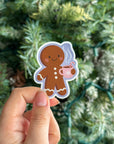 Cozy Drink Gingerbread - Christmas Cookie Vinyl Sticker