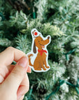 Merry Little Sidekick Max - Grinchy Christmas Dog Vinyl Sticker