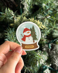 Snow Globe Snowman Homebody - Vinyl Sticker