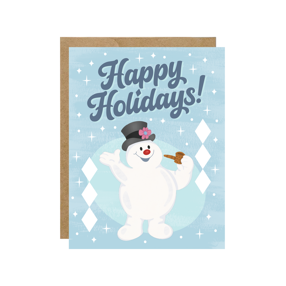 Happy Holidays! Classic Snowman Holiday Card