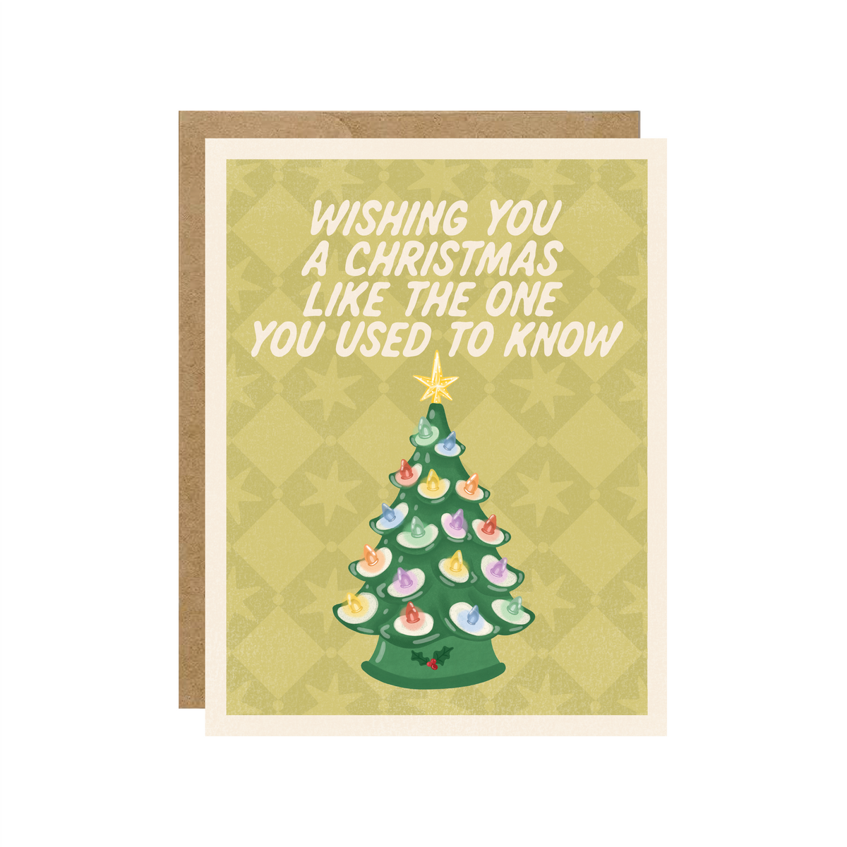 Christmas Like You Used To Know Ceramic Tree Holiday Card