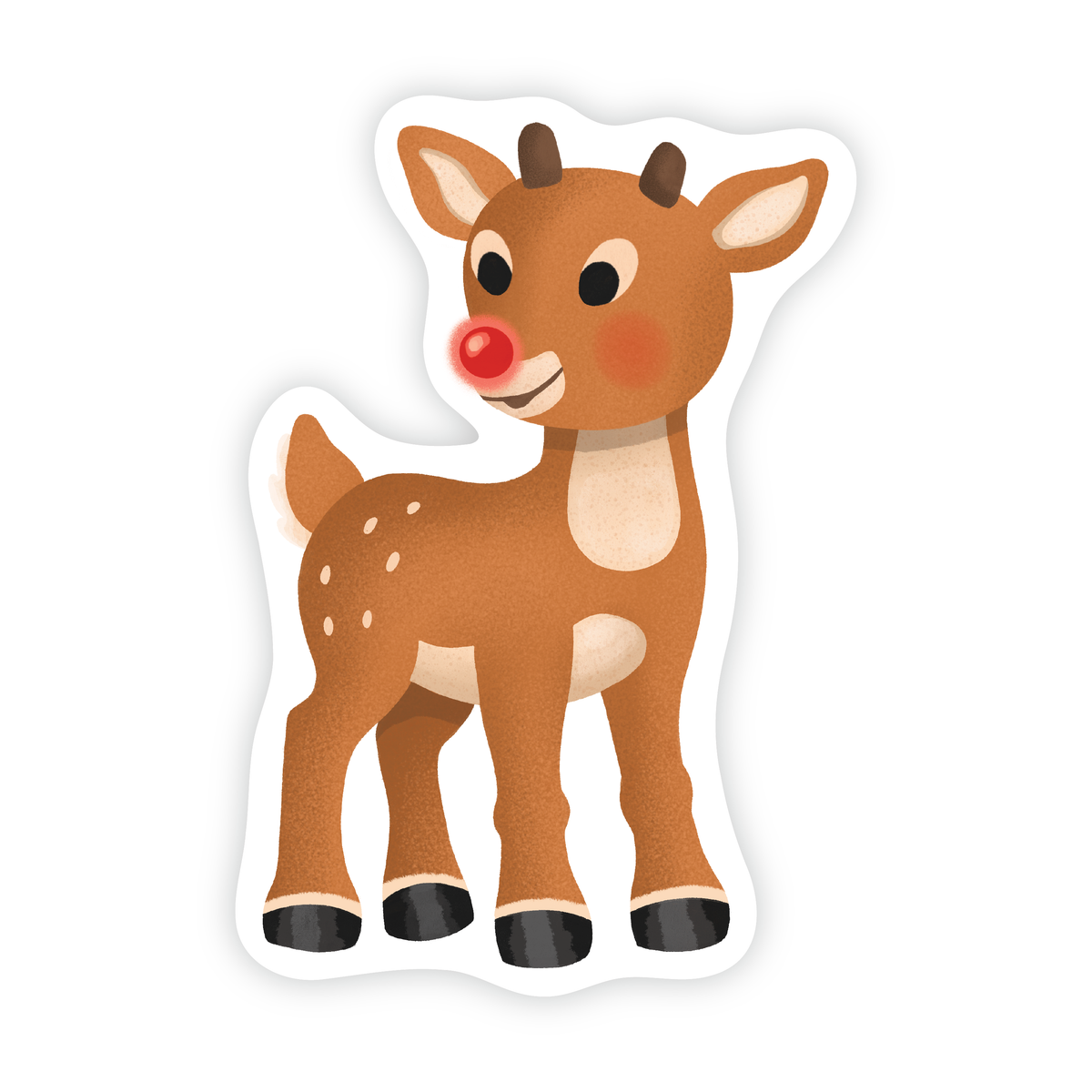 Classic Reindeer Vintage Holiday Vinyl Sticker