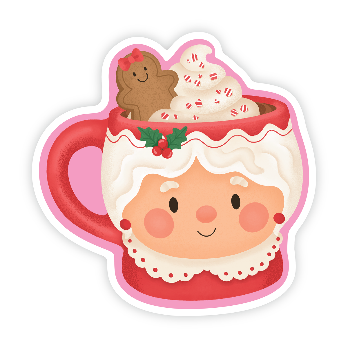 Mrs. Clause Holiday Mug Christmas Whipped Vinyl Sticker