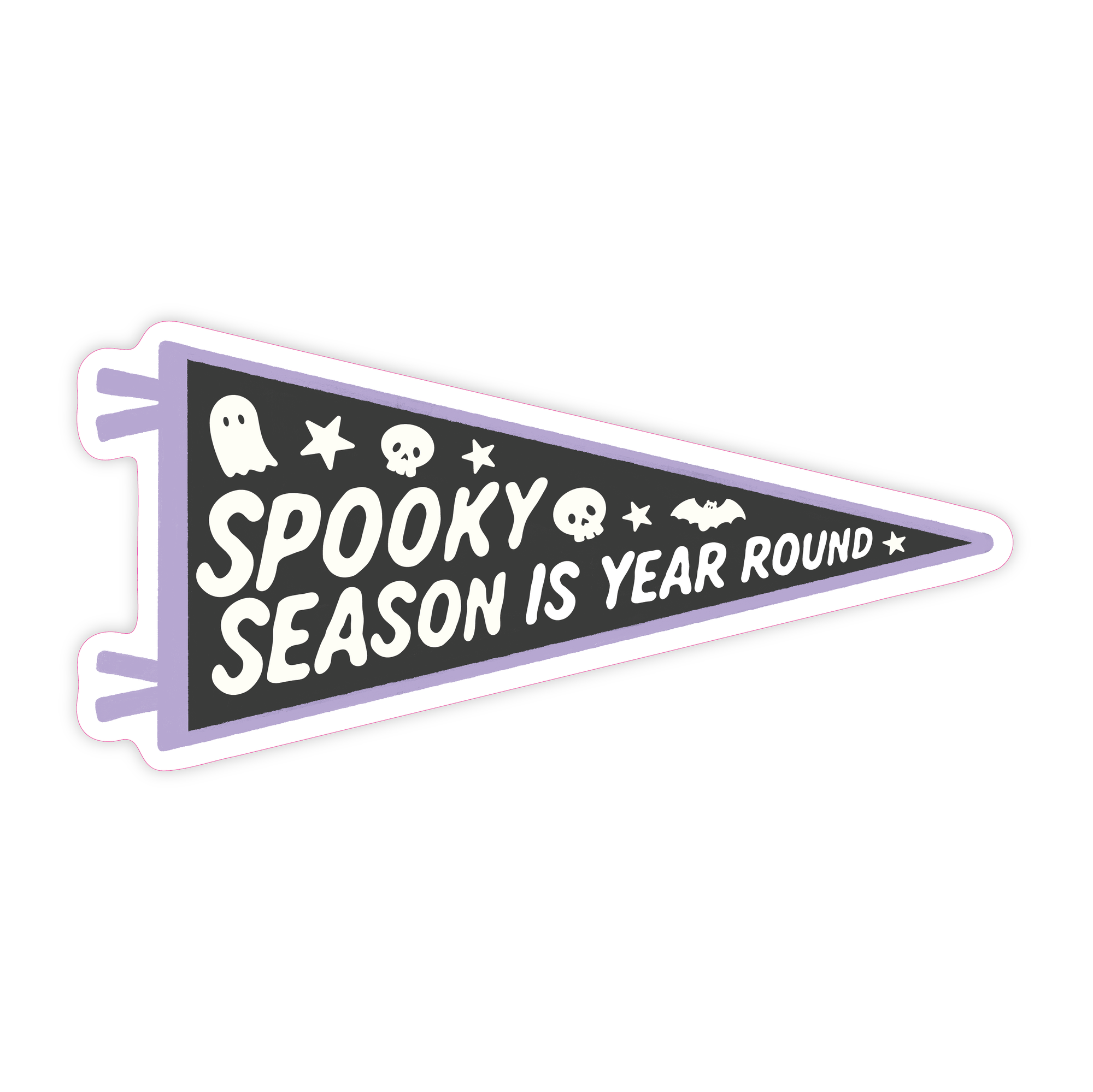 Spooky Season Year Round Pennant - Vinyl Spooky Sticker
