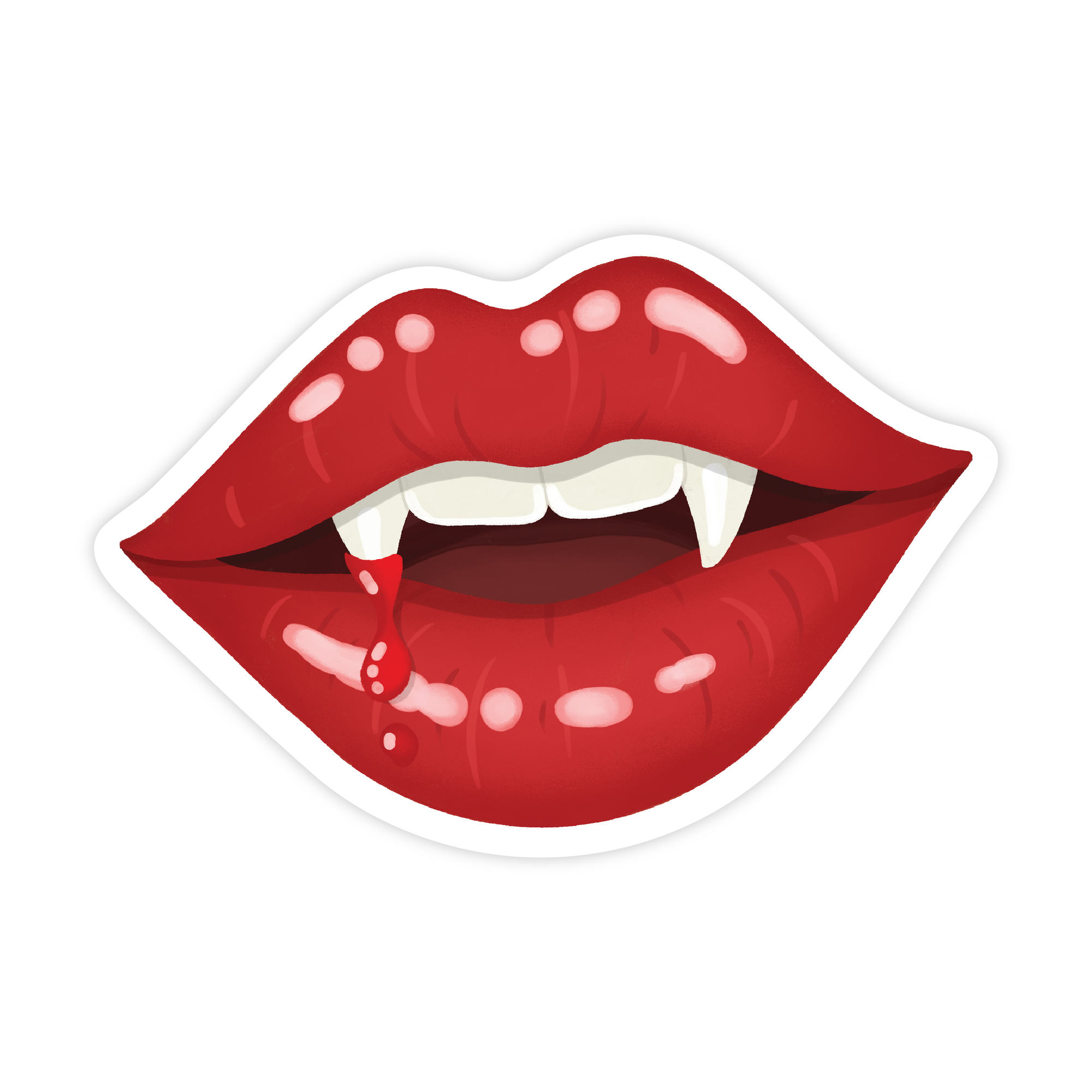 Vampire Lips - Spooky Vinyl Sticker