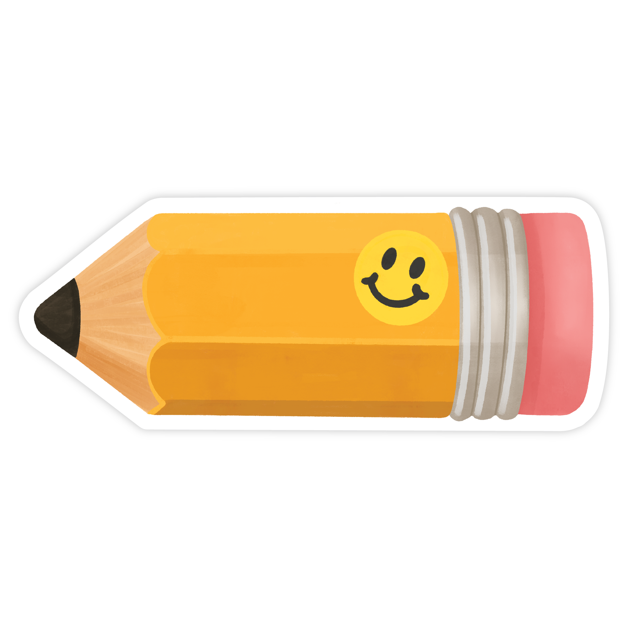 Happy Pencil - Back To School Stationery Vinyl Sticker