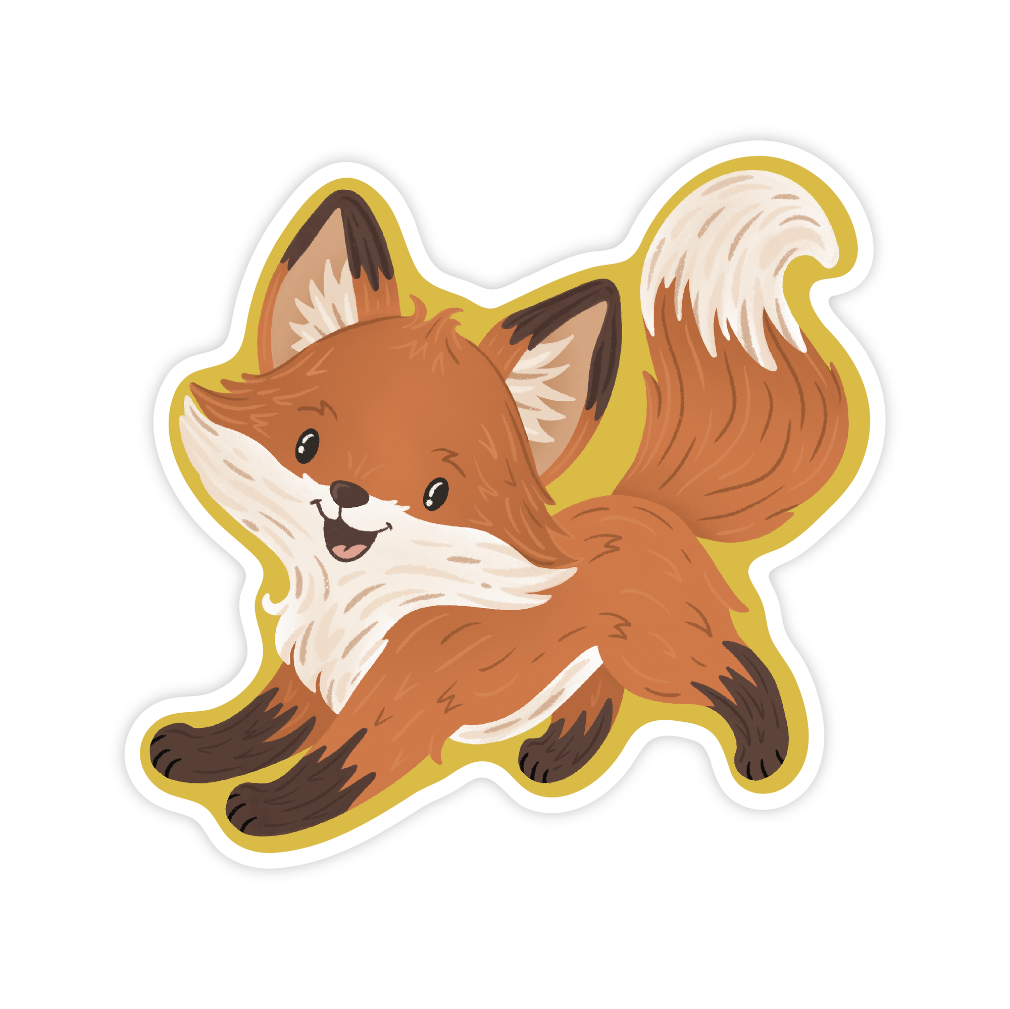 Woodland Fox - Cozy Fall Vinyl Sticker