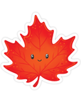 Happy Maple Leaf - Autumn Fall Canada Vinyl Sticker