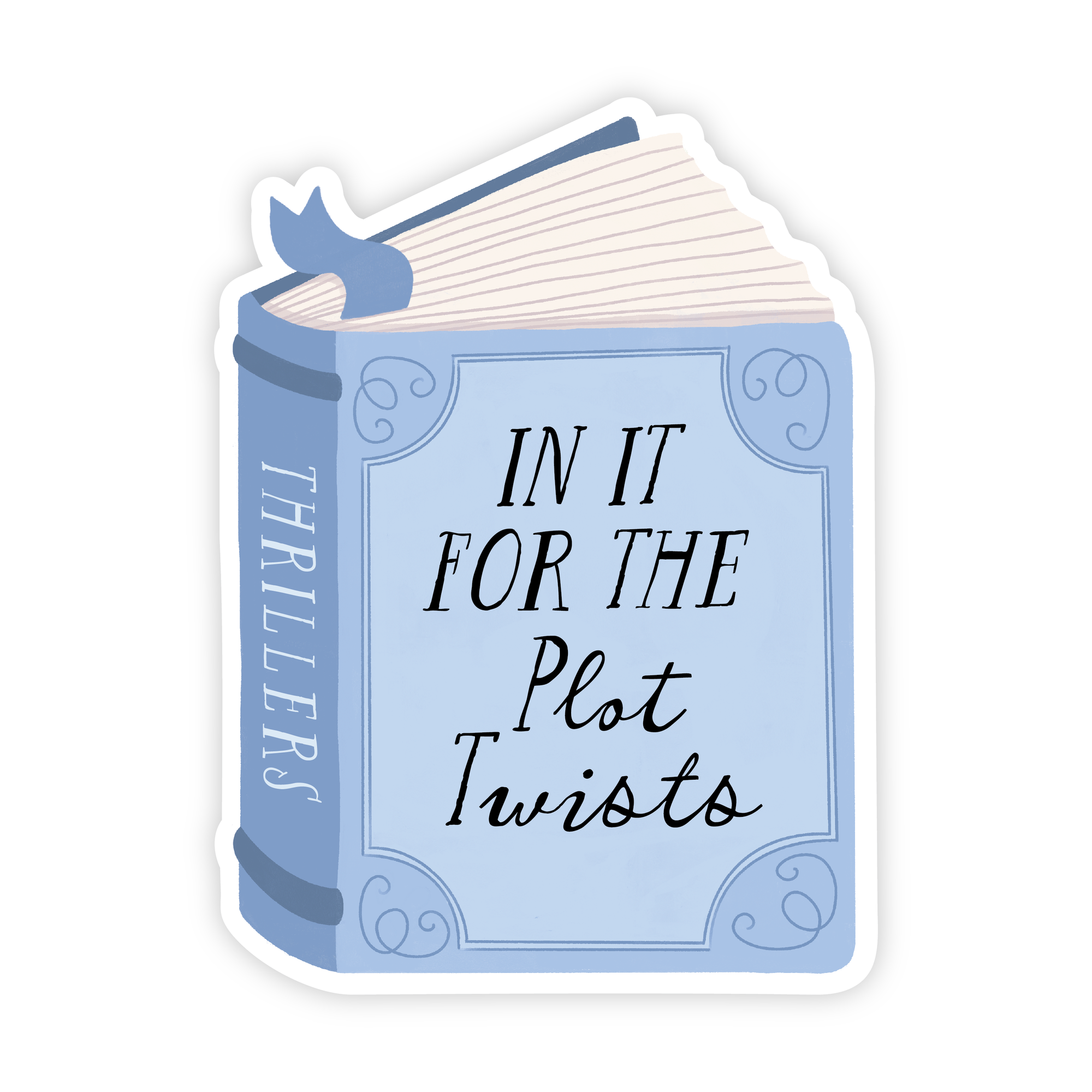 In It For The Plot Twists - Thriller Book Vinyl Sticker