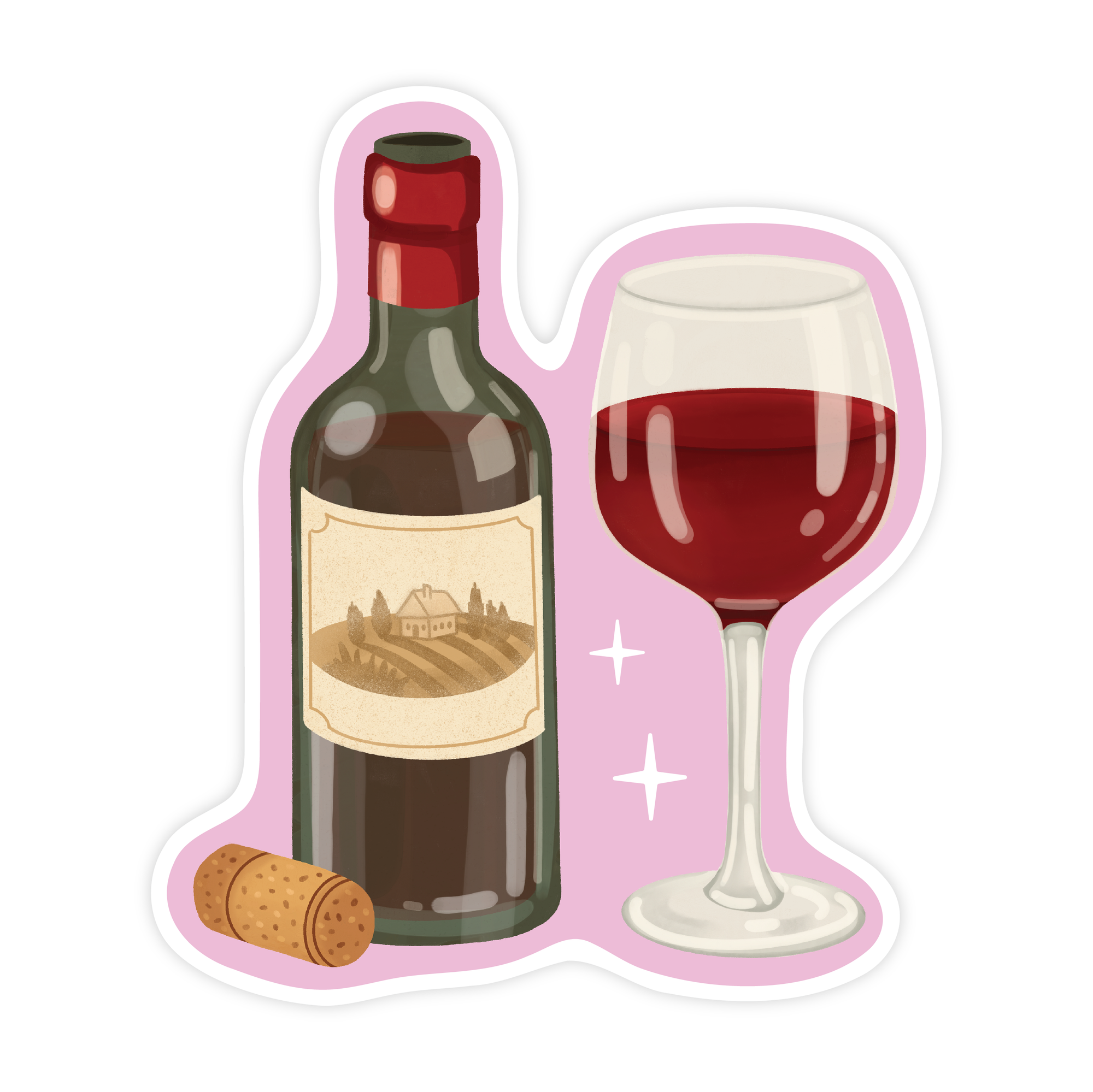 Red Wine - Foodie Vinyl Sticker