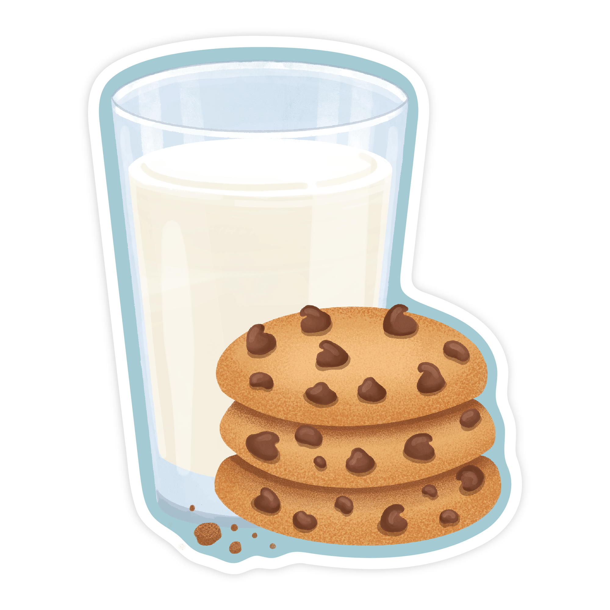 Milk and Cookies - Snack Foodie Vinyl Sticker