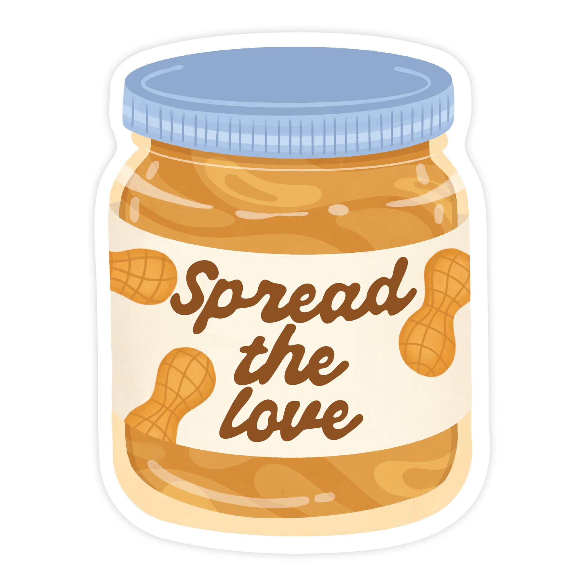 Spread The Love - Peanut Butter Foodie Vinyl Sticker