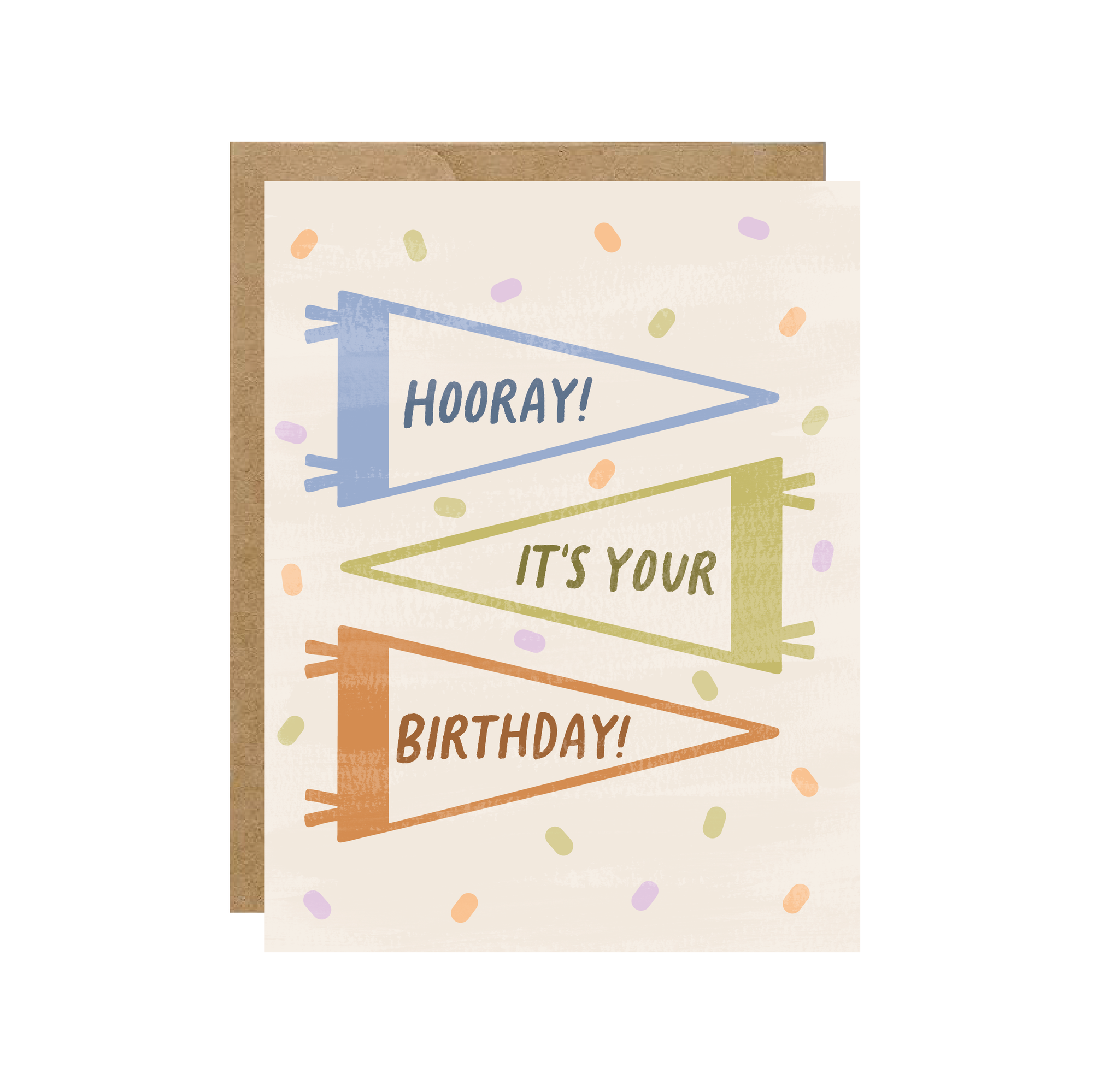 Hooray It's Your Birthday! Pennant Confetti Card