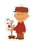 Charlie and Tree  - Christmas Peanuts Vinyl Sticker
