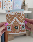 Cozy Gingerbread House Christmas Card