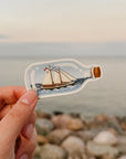 Ship In A Bottle - East Coast Schooner Vinyl Sticker
