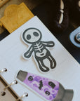 Cozy Skeleton - Spooky Vinyl Sticker