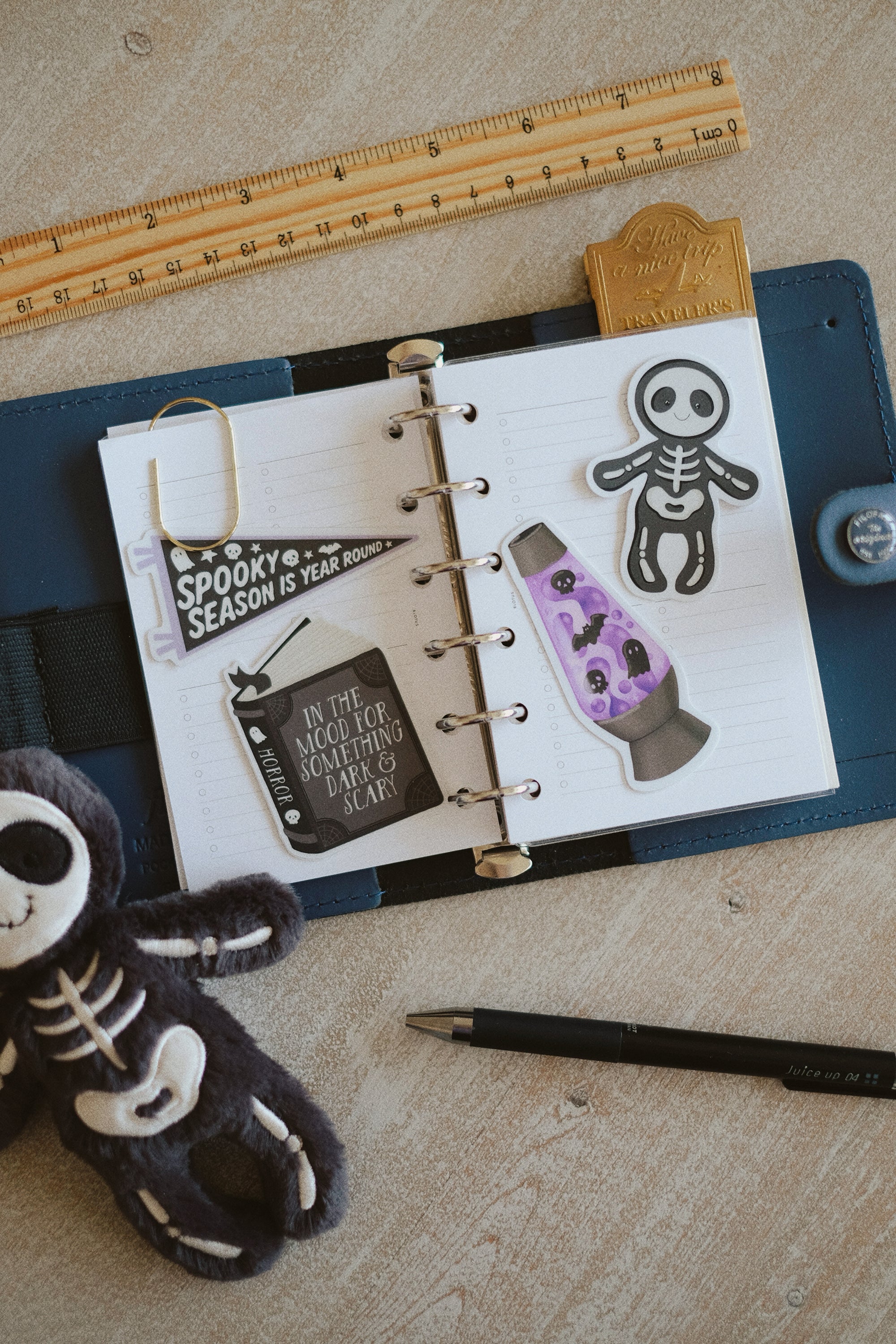 Cozy Skeleton - Spooky Vinyl Sticker
