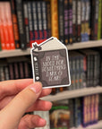 In The Mood For Dark and Scary - Horror Book Vinyl Sticker