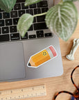Happy Pencil - Back To School Stationery Vinyl Sticker