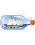 Ship In A Bottle - East Coast Schooner Vinyl Sticker