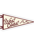 West Coast - Pennant Vinyl Sticker